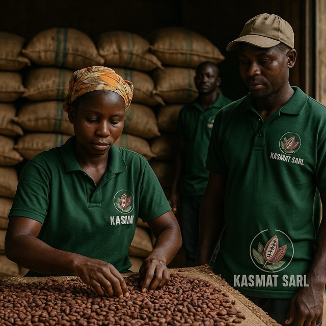 Travail du cacao à Beni - KASMAT SARL