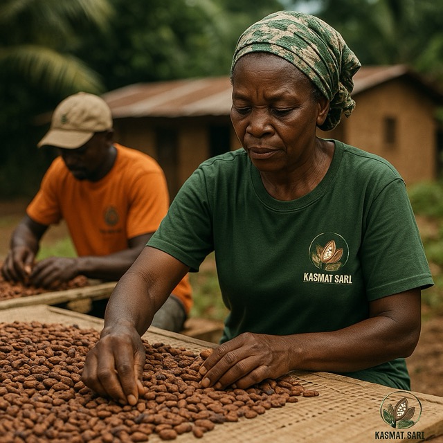 Travail du cacao à Beni - KASMAT SARL
